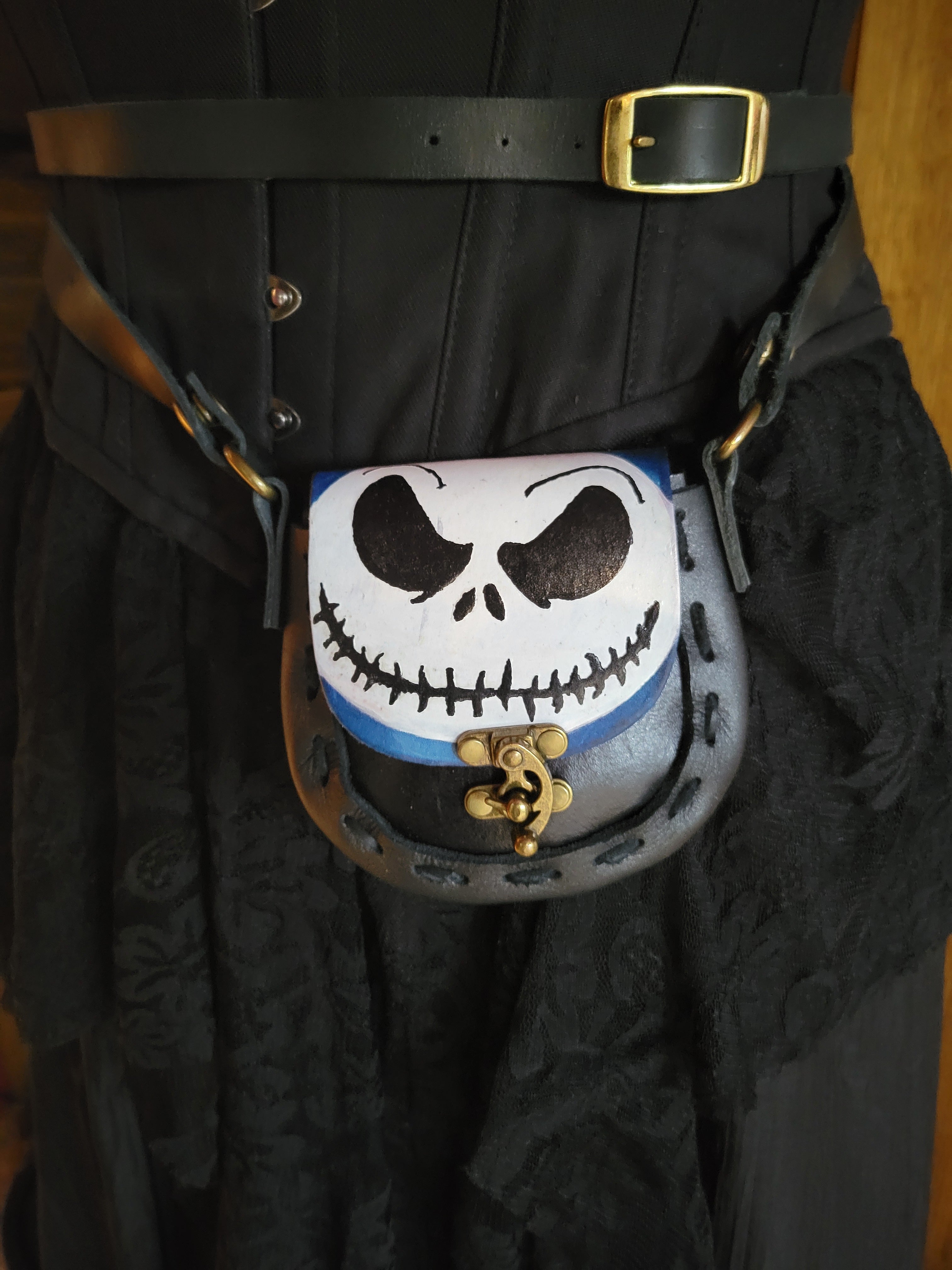 Jack Skellington Leather Purse