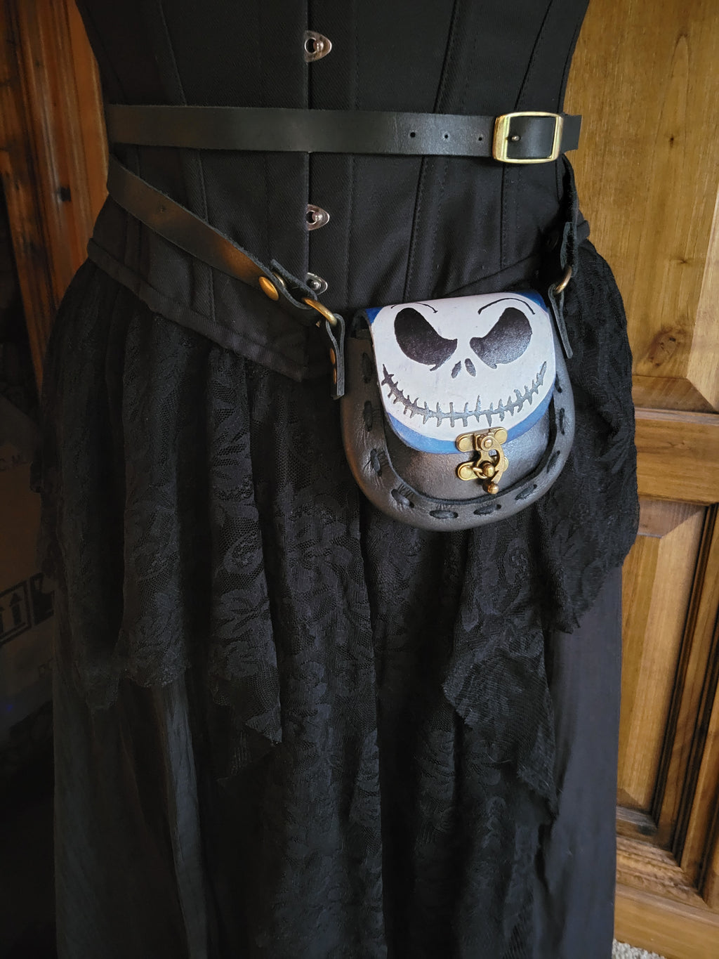 Jack Skellington Leather Purse