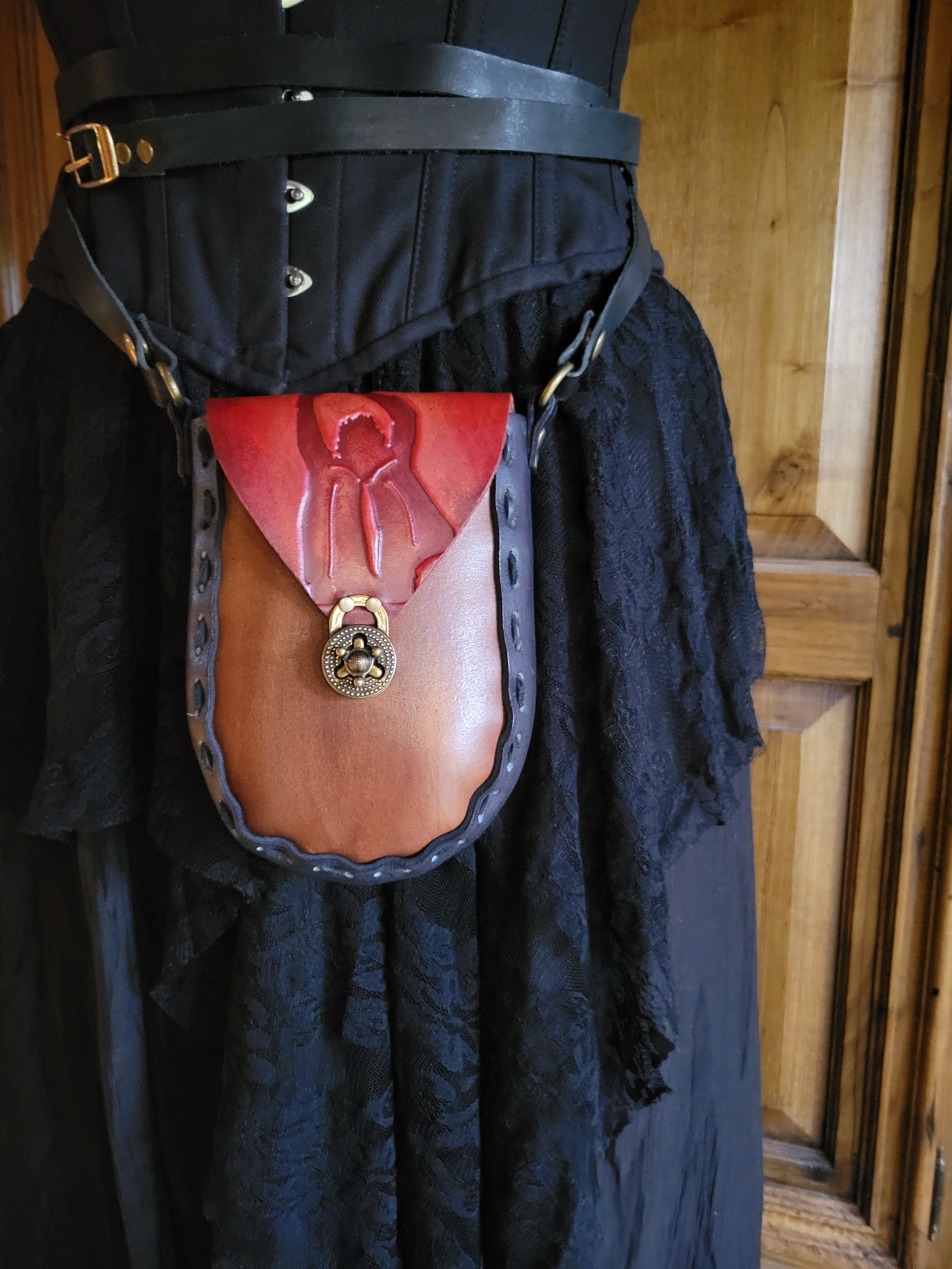 Large Leather Face Leather Purse
