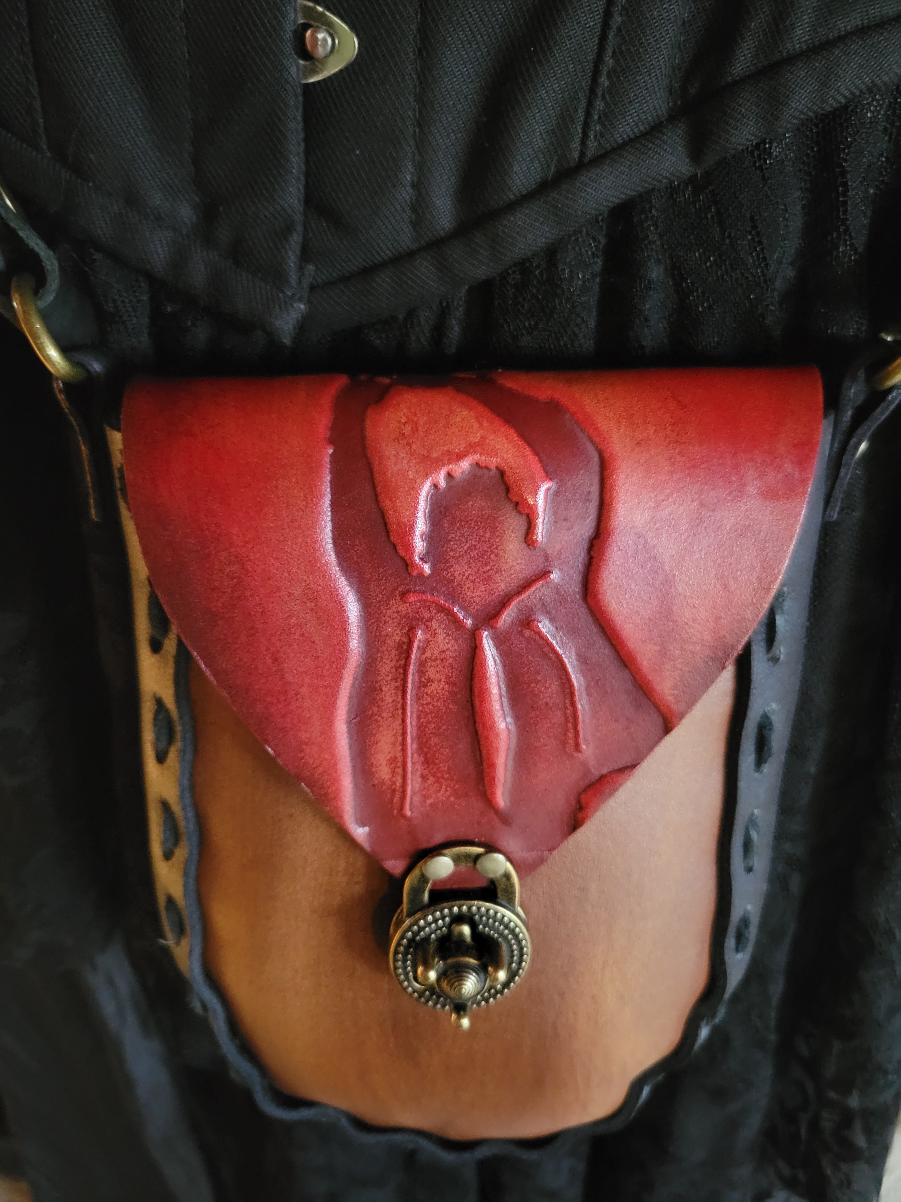 Large Leather Face Leather Purse
