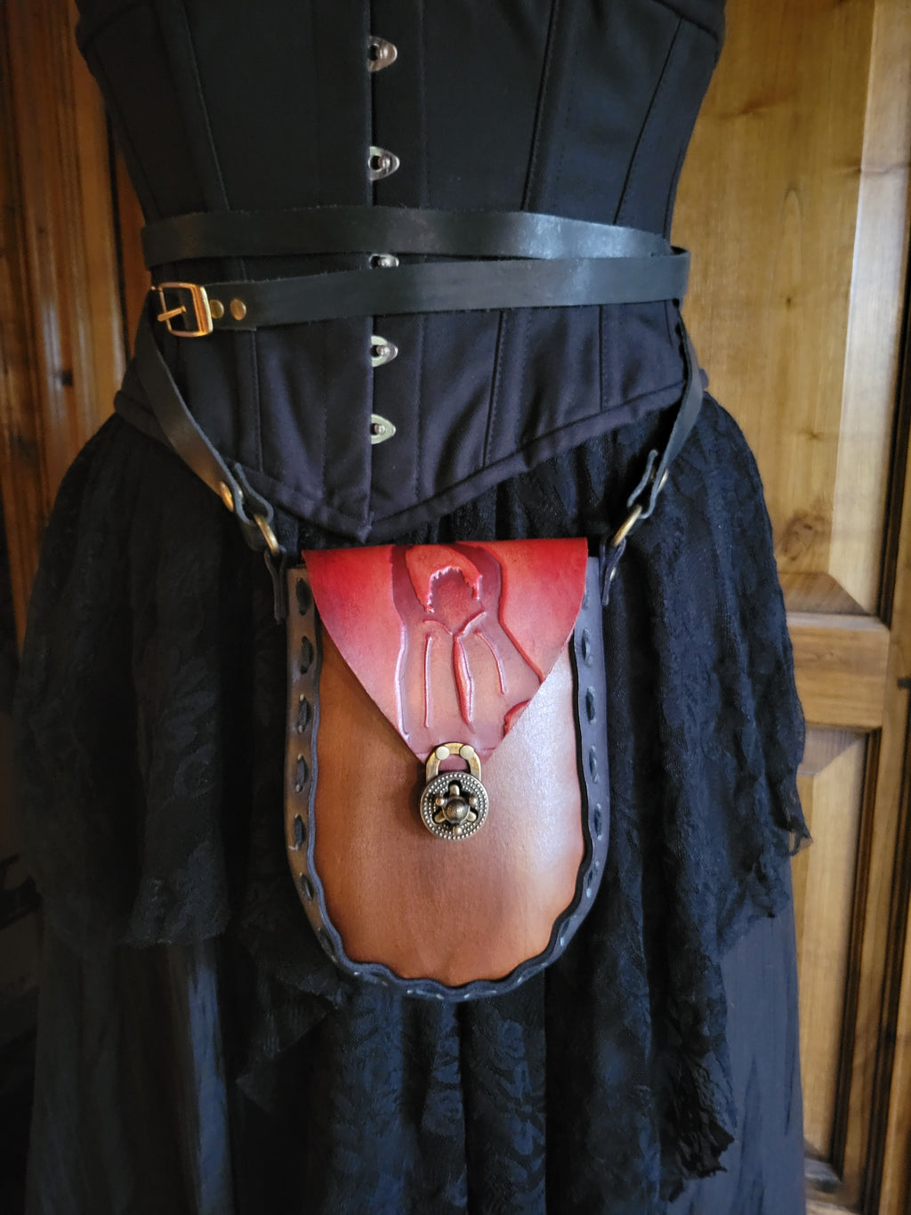 Large Leather Face Leather Purse