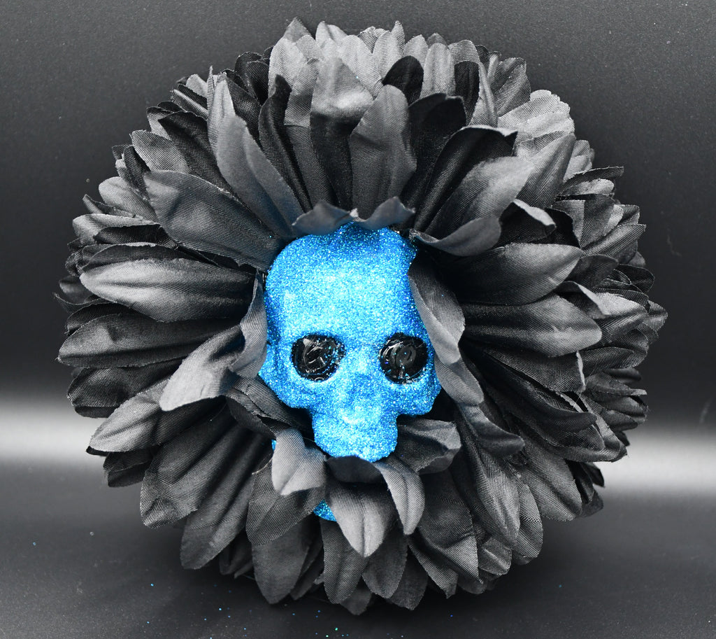 Skull Eating Flower Hair Clip