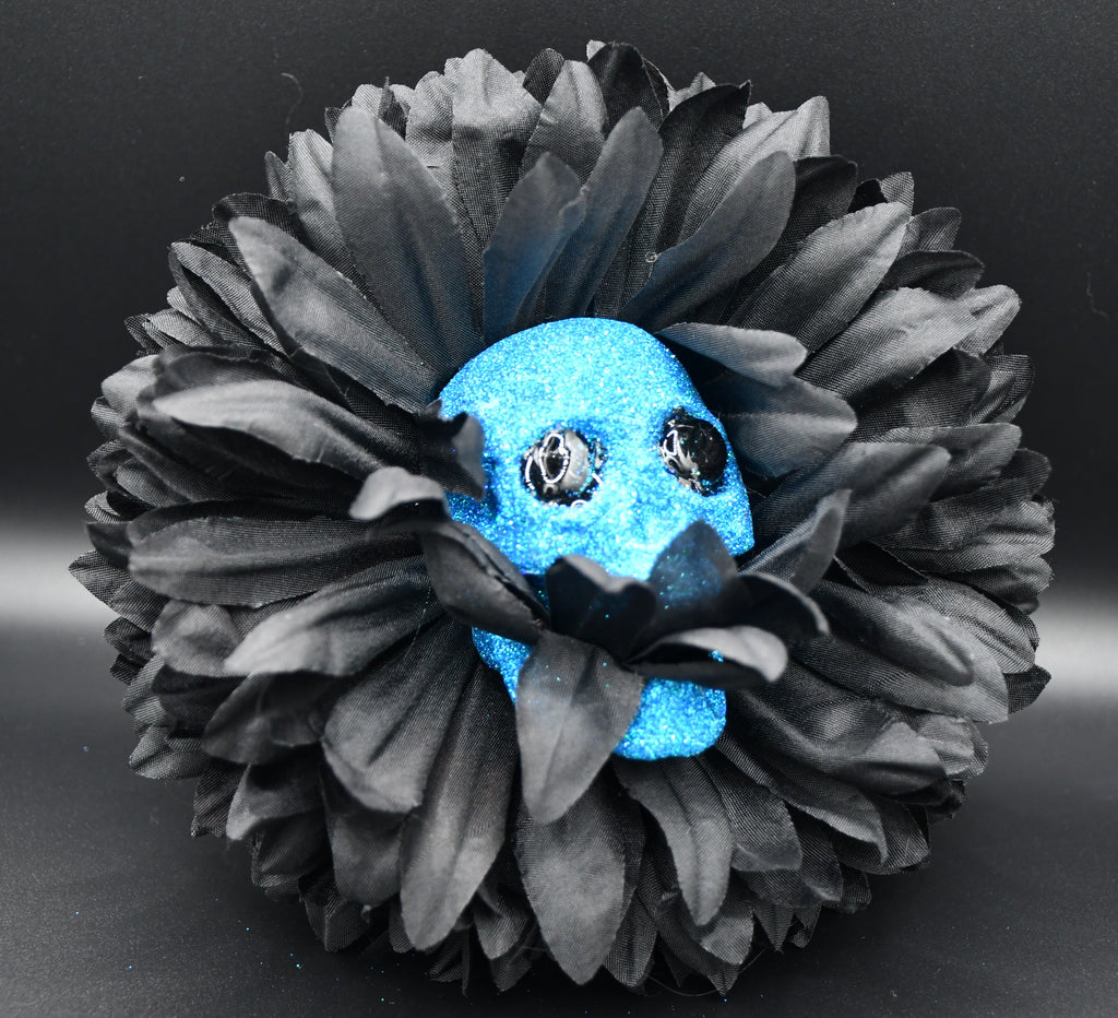 Skull Eating Flower Hair Clip