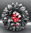Skull Eating Flower Brooch
