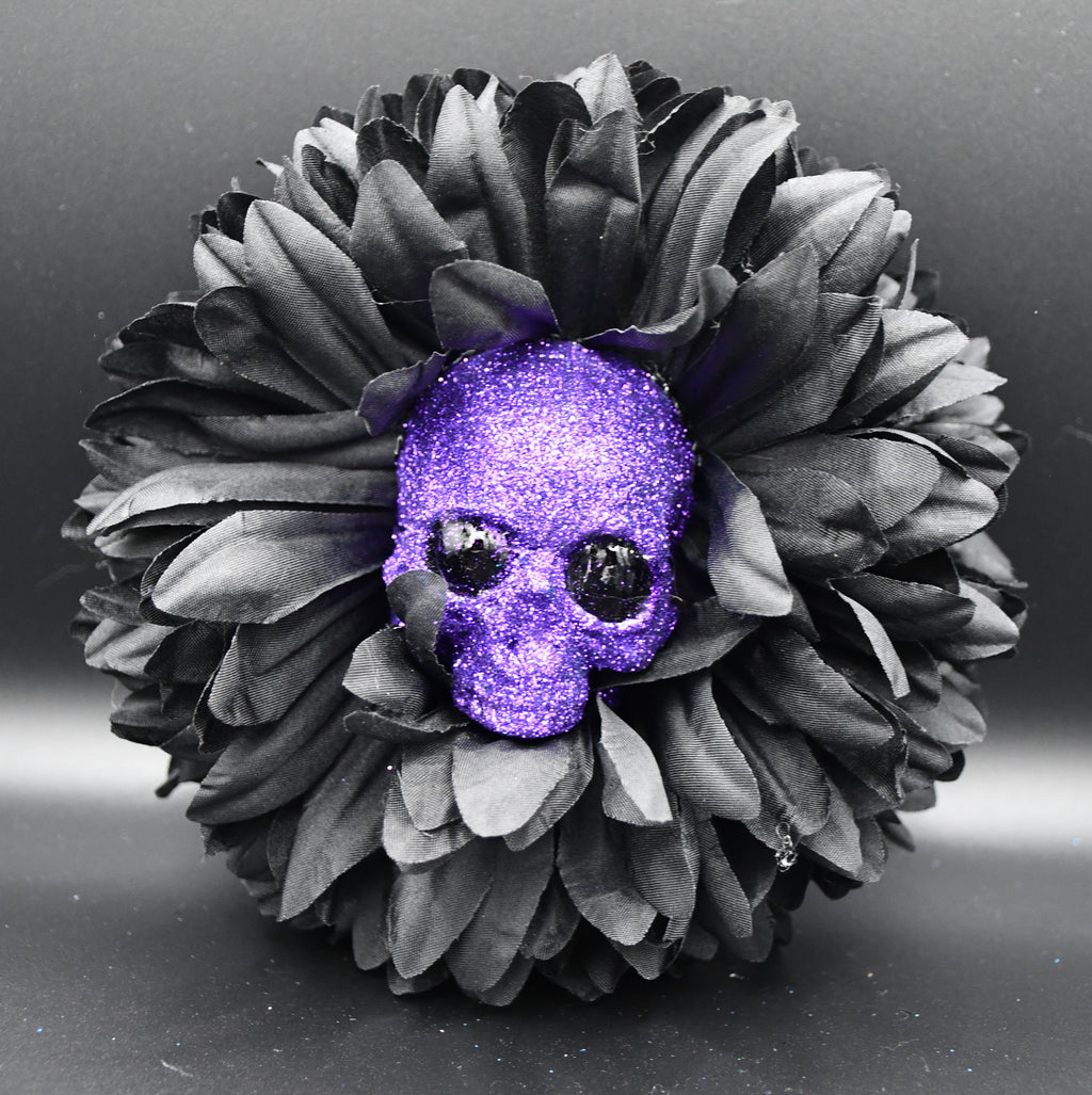Skull Eating Flower Hair Clip