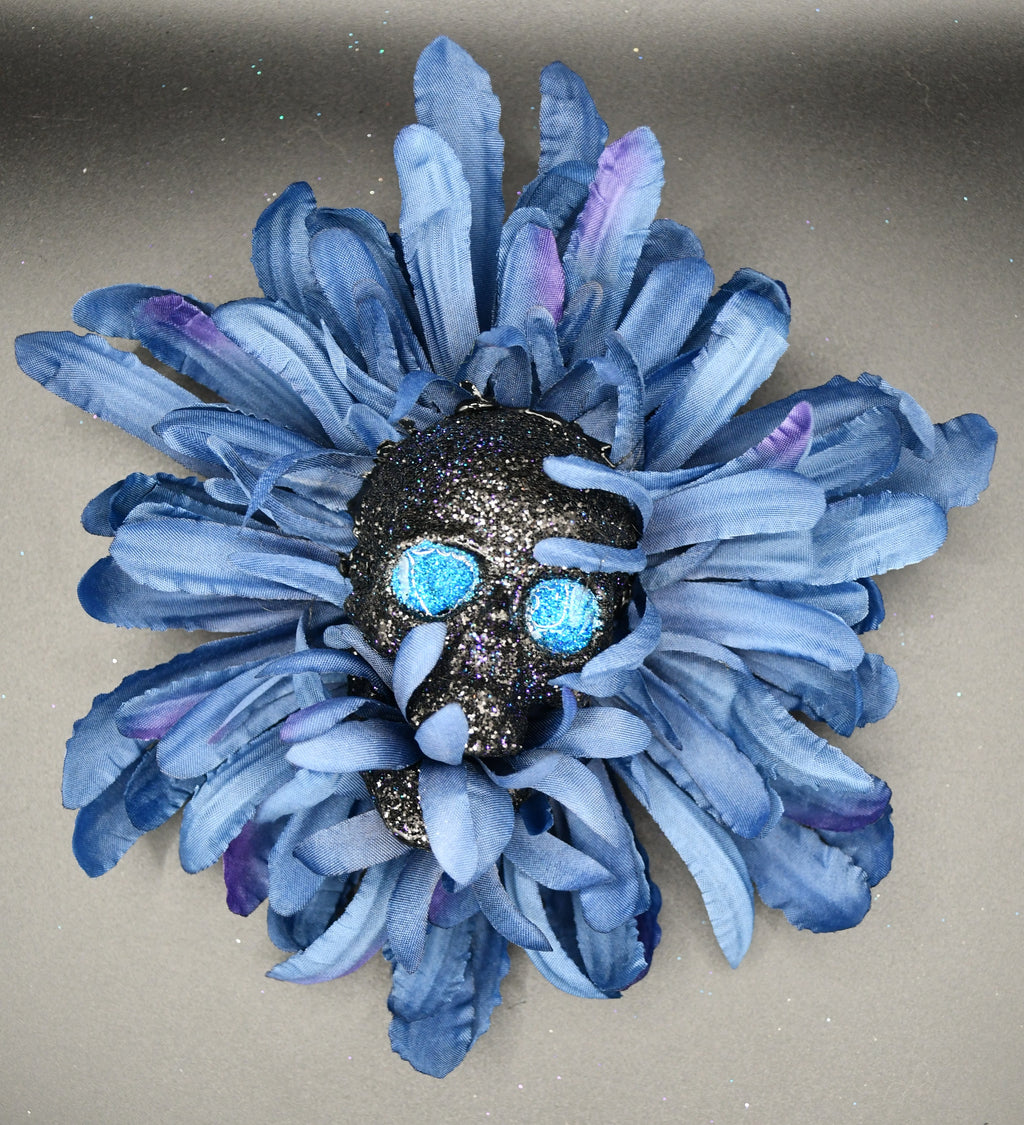 Skull Eating Flower Hair Clip