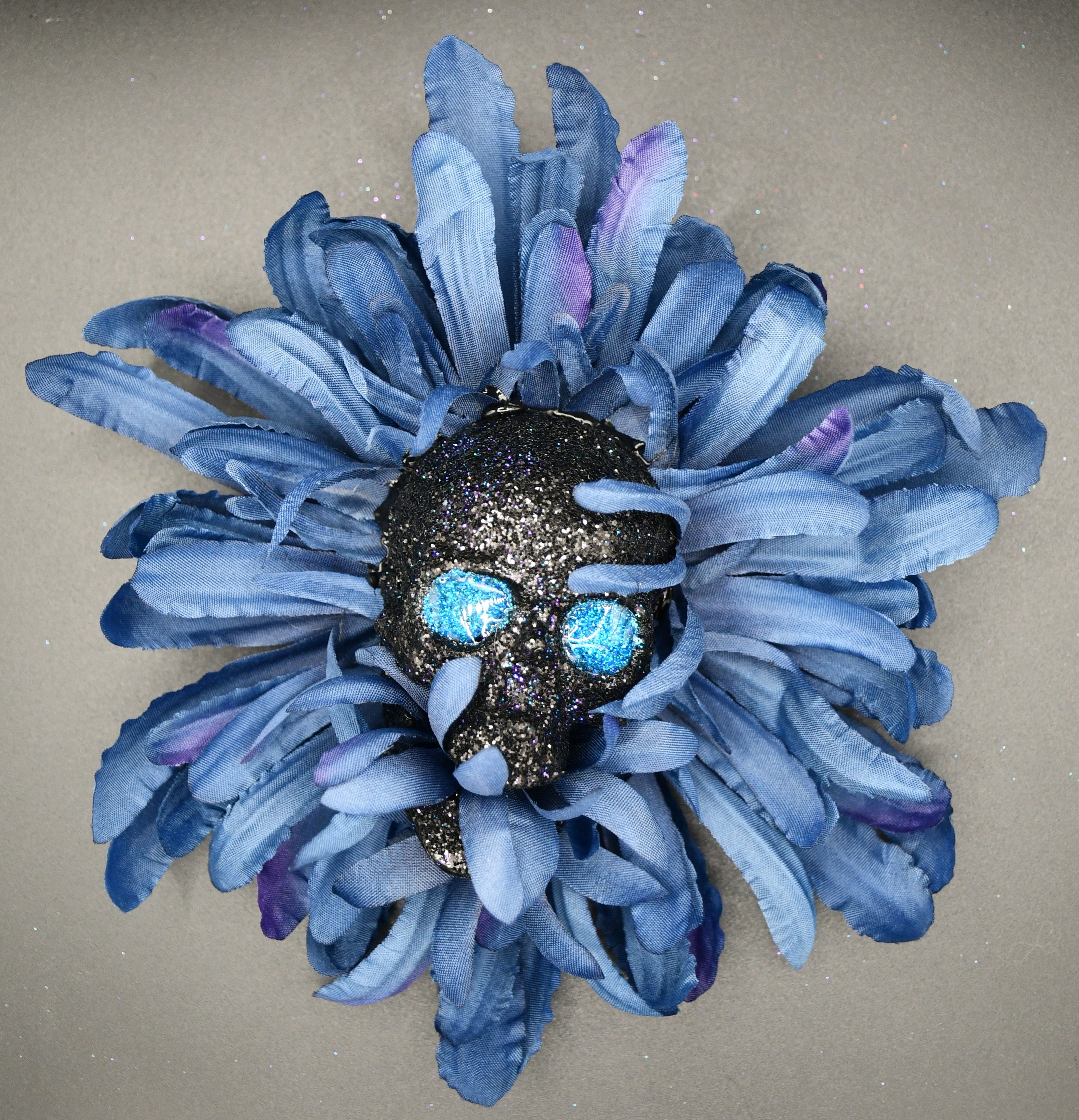 Skull Eating Flower Hair Clip