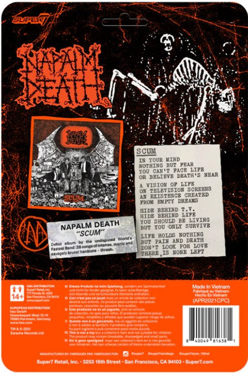 Napalm Death ReAction Figure  Scum Demon (Orange) Super7